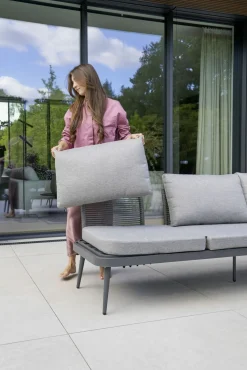 OUTDOOR Gartensofa rechts grau