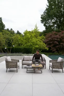 OUTDOOR Gartensofa-Set 5 tlg. braungrau