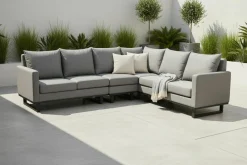 OUTDOOR Gartenspeiselounge Sunbrella grauschwarz