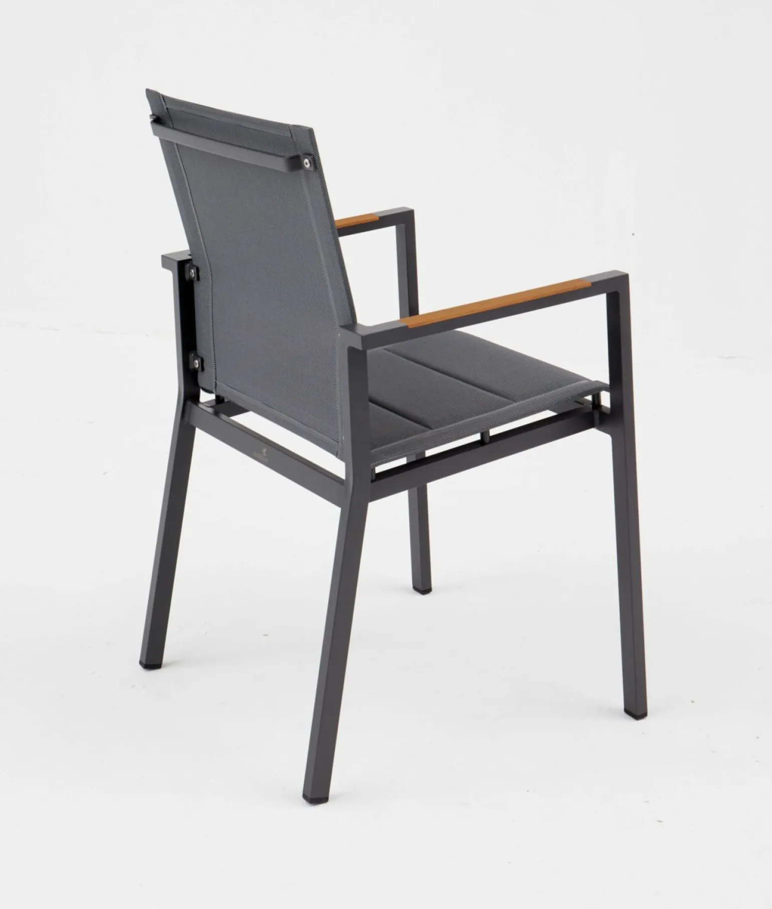 OUTDOOR Gartenstuhl Alu/Teak grau