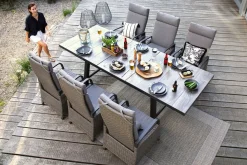 OUTDOOR Gartentisch ausziehbar Keramik grau