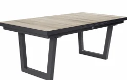 OUTDOOR Gartentisch ausziehbar Keramik braun