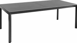 OUTDOOR Gartentisch ausziehbar 3D Glas grau