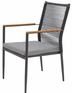 OUTDOOR Garten-Tischgruppe 7-teilig grau