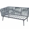 OUTDOOR Lounge-Set 3 tlg. grau