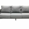 OUTDOOR Low Dining Gartensofa 3-Sitzer grau