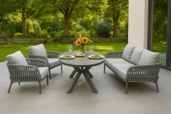 OUTDOOR Low Dining Gartensofa 3-Sitzer grau
