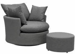 OUTDOOR Relaxsessel Sunbrella drehbar grau