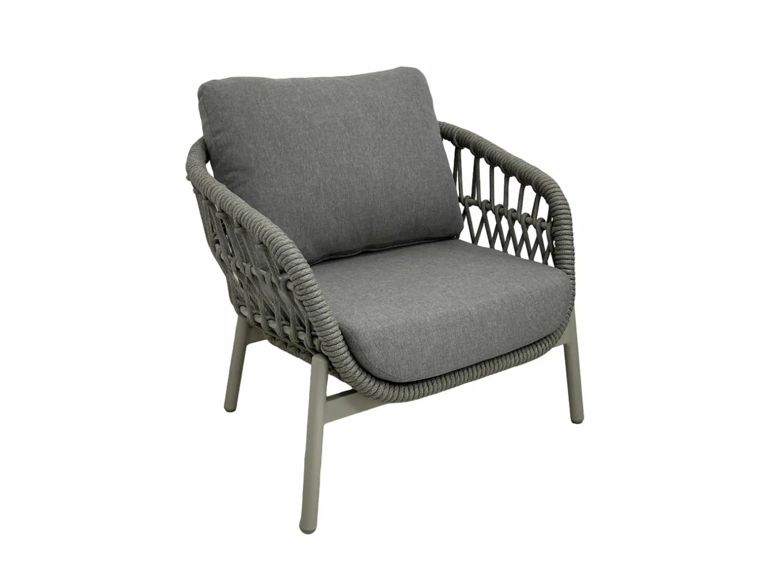 OUTDOOR Rope Garten Lounge Set 3 tlg. braungrau