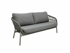 OUTDOOR Rope Garten Lounge Set 3 tlg. braungrau