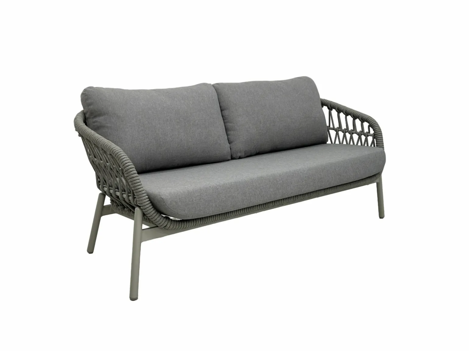 OUTDOOR Rope Garten Lounge Set 3 tlg. braungrau