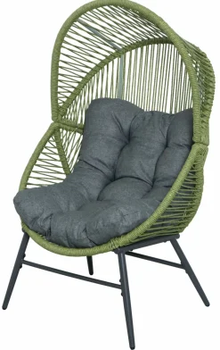 OUTDOOR Rope Garten-Loungesessel grauschwarzgrün