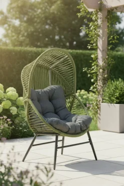 OUTDOOR Rope Garten-Loungesessel grauschwarzgrün