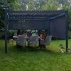 OUTDOOR Seitenrollo für Gartenpergola grau