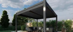 OUTDOOR Seitenrollo für Gartenpergola grau