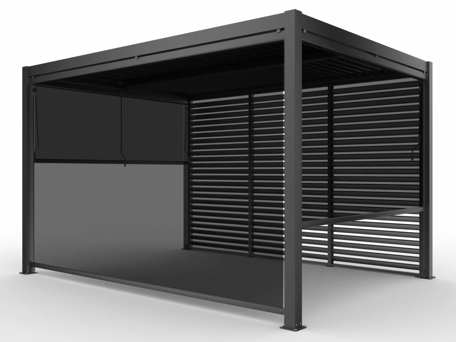 OUTDOOR Seitenrollo für Gartenpergola grau