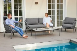 OUTDOOR 3-Sitzer Living Sofa grau