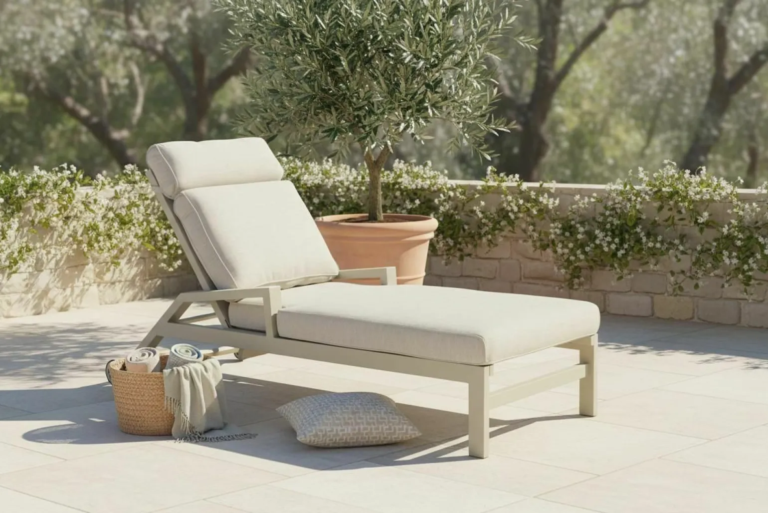 OUTDOOR Sonnenliege beige