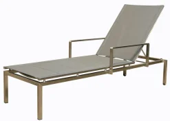 OUTDOOR Sonnenliege Garten Edelstahl grausilberfarben