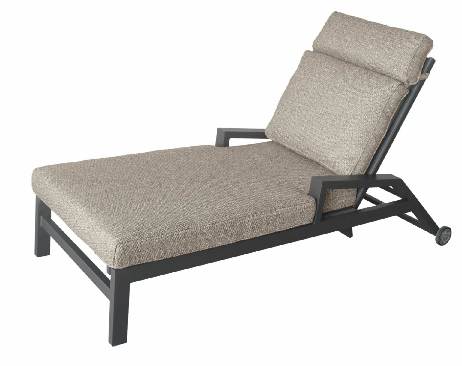 OUTDOOR Sonnenliege silberfarbengrauschwarzbraun