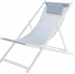 OUTDOOR Strandstuhl blauweiß