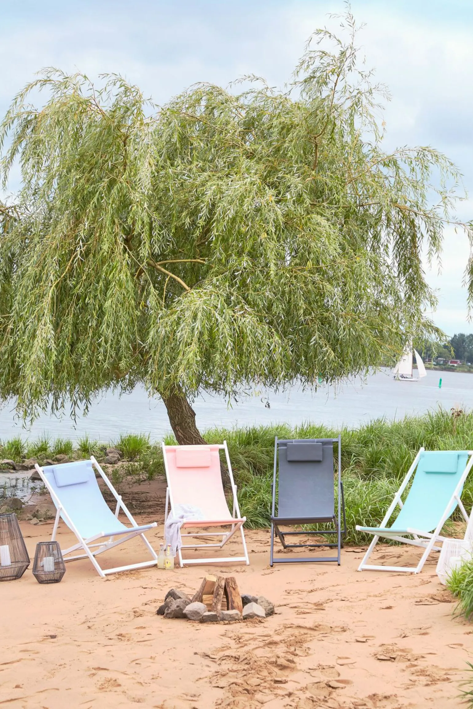 OUTDOOR Strandstuhl grau