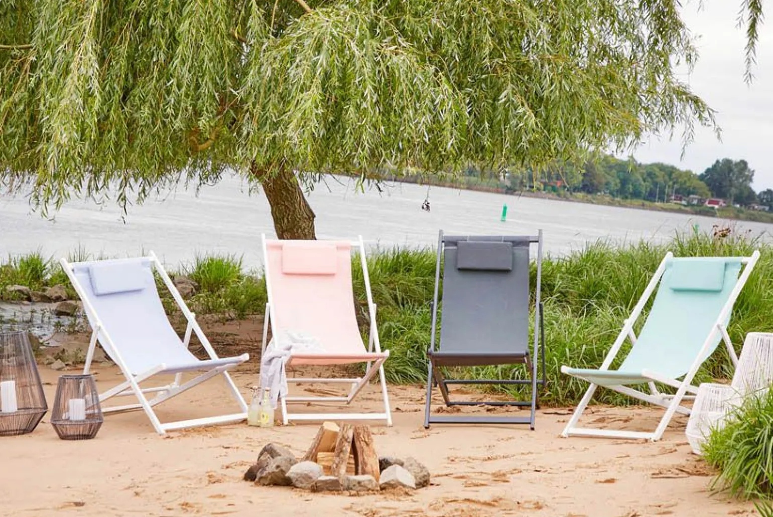 OUTDOOR Strandstuhl grau