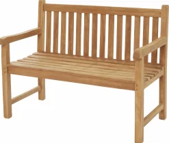 OUTDOOR Teak Gartenbank 120 braungrau