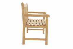 OUTDOOR Teak Gartenbank 120 braungrau