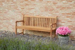 OUTDOOR Teak Gartenbank 150 braungrau