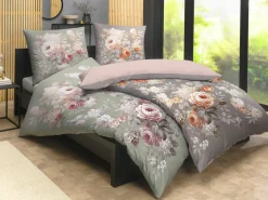 Paras Lifestyle Satin-Bettwäsche grün