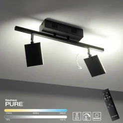 Paul Neuhaus LED-Deckenleuchte 2flg schwarz