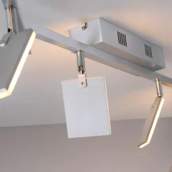 Paul Neuhaus LED-Deckenleuchte 6flg silberfarben