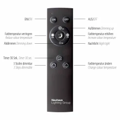 Paul Neuhaus LED-Deckenleuchte 4flg silberfarben