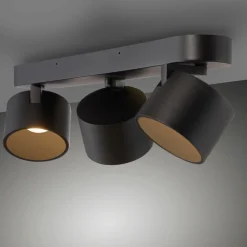 Paul Neuhaus LED-Deckenleuchte 3flg schwarz