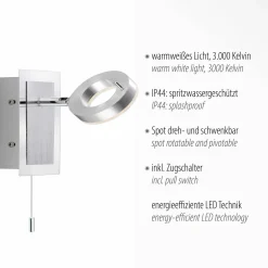 Paul Neuhaus LED-Deckenleuchte 1 flg silberfarben