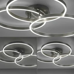 Paul Neuhaus LED-Deckenleuchte 2flg silberfarben