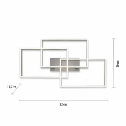 Paul Neuhaus LED-Deckenleuchte 2flg silberfarben