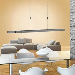 Paul Neuhaus LED-Pendelleuchte 3flg silberfarben