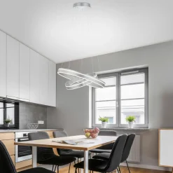 Paul Neuhaus LED-Pendelleuchte 2flg silberfarben