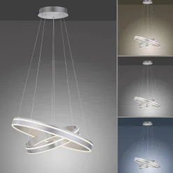 Paul Neuhaus LED-Pendelleuchte 2flg silberfarben