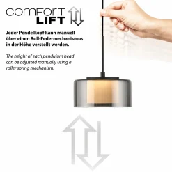 Paul Neuhaus LED-Pendelleuchte 1flg schwarz