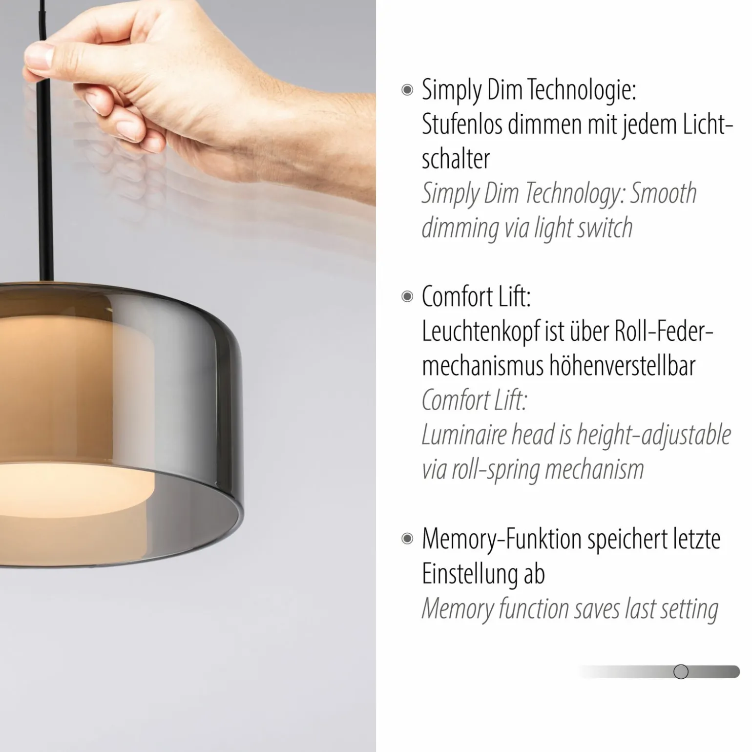 Paul Neuhaus LED-Pendelleuchte 1flg schwarz