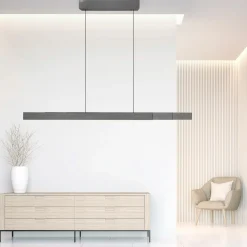 Paul Neuhaus LED-Pendelleuchte 3flg grau