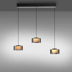 Paul Neuhaus LED-Pendelleuchte 3flg schwarz