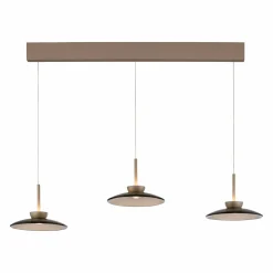 Paul Neuhaus LED-Pendelleuchte 6flg braun