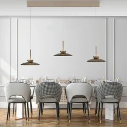 Paul Neuhaus LED-Pendelleuchte 6flg braun