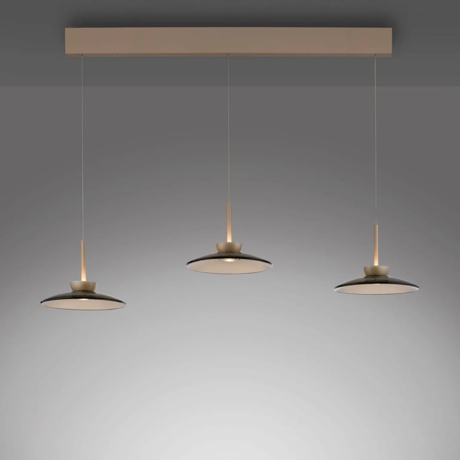 Paul Neuhaus LED-Pendelleuchte 6flg braun