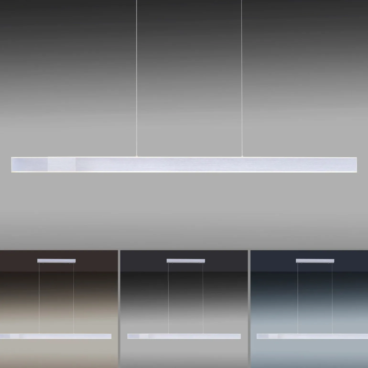 Paul Neuhaus LED-Pendelleuchte 6flg silberfarben