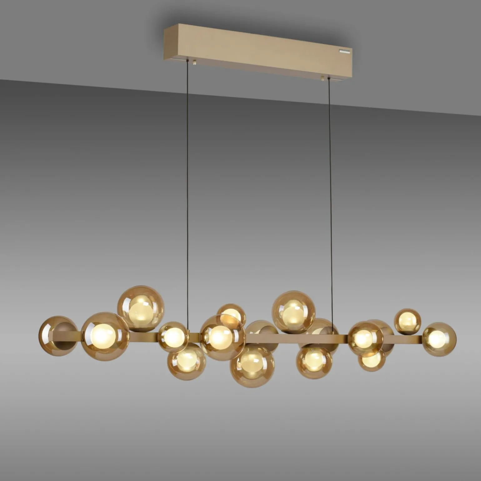 Paul Neuhaus LED-Pendelleuchte 18flg braun